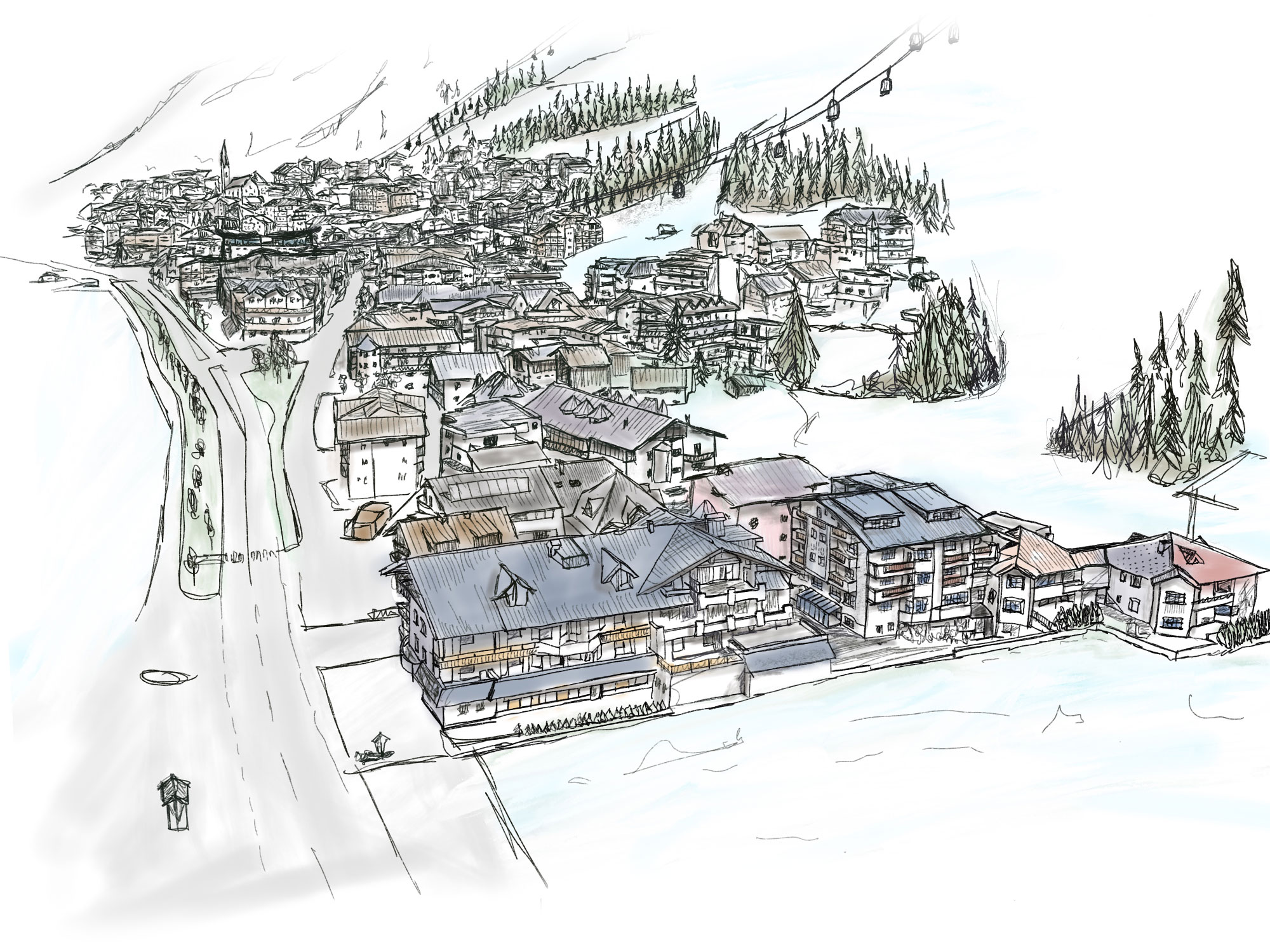 Lage Montanara Hotel - Illustration by Zmart.at
